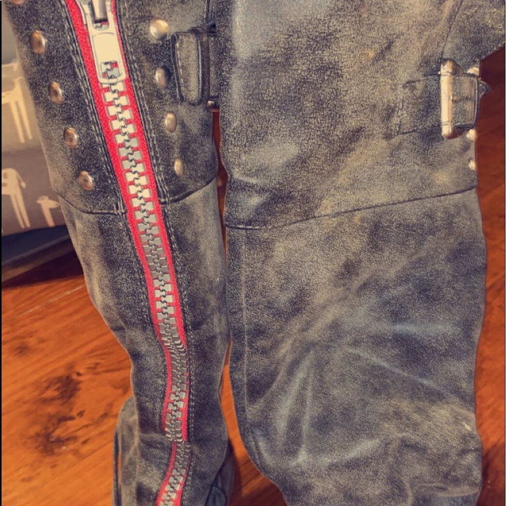 Boutique knee high leather boots
